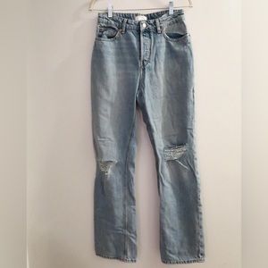 H&M “straight high jeans”